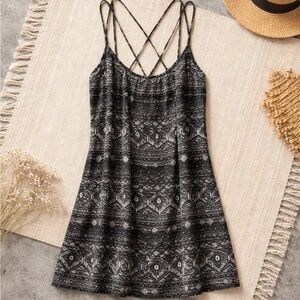 Black and White Patterned Sun Dress